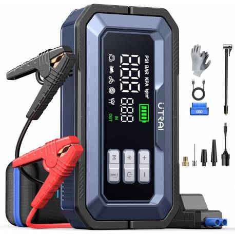 Бустер (пусковое устройство) UTRAI JS-30 (7000A, 59.2Wh/16000mAh) +компрессор Бустер (пусковое устройство) UTRAI JS-30 (7000A, 59.2Wh/16000mAh) +компрессор
