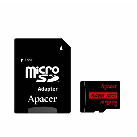 Карта памяти Apacer microSDXC 64Gb class 10 (+adapter SD)