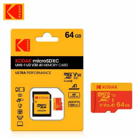 Карта памяти Kodak 64Gb microSDXC A1 U3 V30 class 10 Карта памяти Kodak 64Gb microSDXC A1 U3 V30 class 10