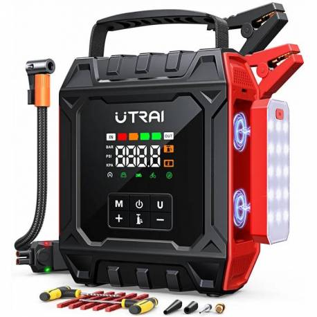 Бустер (пусковий пристрій) UTRAI JS-50 (8000А 12000mAh) + компресор Бустер (пусковий пристрій) UTRAI JS-50 (8000А 12000mAh) + компресор