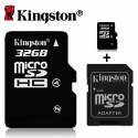 Карта пам'яті Kingston microSDHC 32Gb Class 10 (+adapter SD)