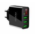 Купить USB адаптер питания ROCK 5V/3A (3-х портовый) по низкой цене