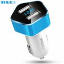 Автомобільний зарядний Meidi Dual USB Smart LED