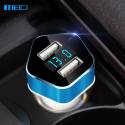 Автомобільний зарядний Meidi Dual USB Smart LED