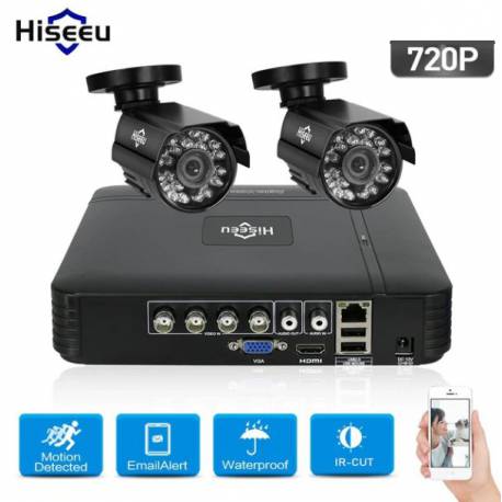 Комплект видеонаблюдения Hiseeu 2ch AHD-1MP 720P Outdoor (2AHBB10) Комплект видеонаблюдения Hiseeu 2ch AHD-1MP 720P Outdoor (2AHBB10)