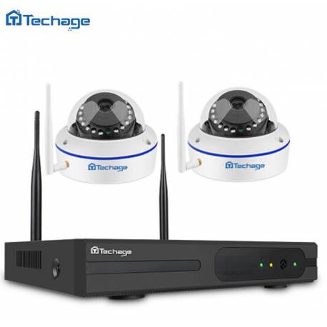 Комплект WiFi видеонаблюдения Techage 2CH 720P (K2H-1MP-IP)