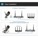 Комплект WiFi видеонаблюдения Techage 4CH 720P (K2H2Out-1MP-IP)