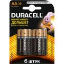 Купить Батарейки (6 шт) Duracell AA LR06 MN1500 по низкой цене