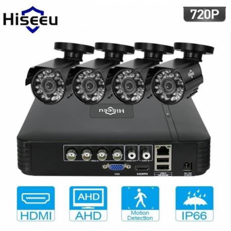 Комплект відеоспостереження Hiseeu 4ch AHD-1MP 720P Outdoor (4AHBB10) Комплект відеоспостереження Hiseeu 4ch AHD-1MP 720P Outdoor (4AHBB10)