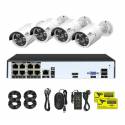 Комплект видеонаблюдения Hiseeu 4ch POE KIT-4HB612 2Mp-1080P