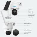 4G камера Reolink Go PT (3G, LTE, WiFi, поворотная) + солнечная панель