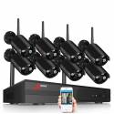 Комплект WiFi видеонаблюдения Anran 8сh 1080P (AR-03NB)