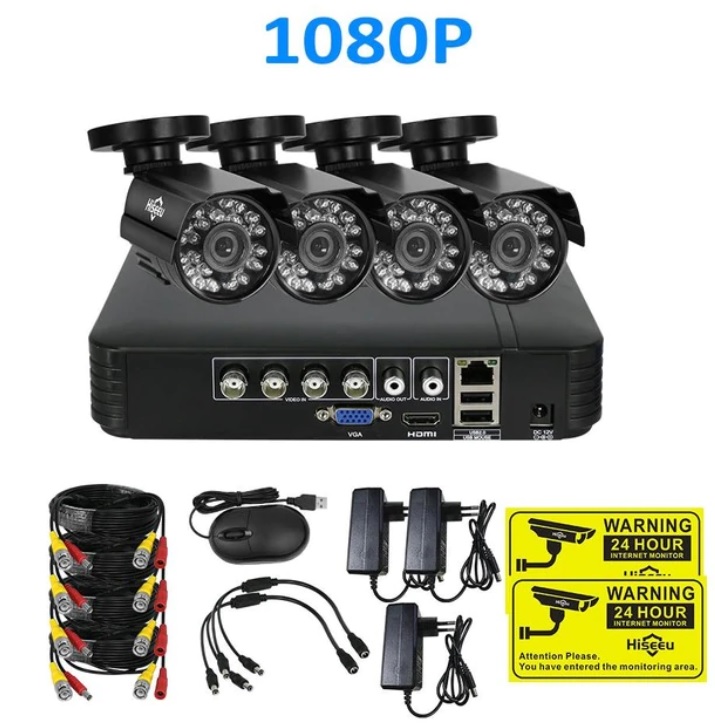 Купить готовый комплект AHD видеонаблюдения на 4 камеры 2Mp Full HD 1920*1080P