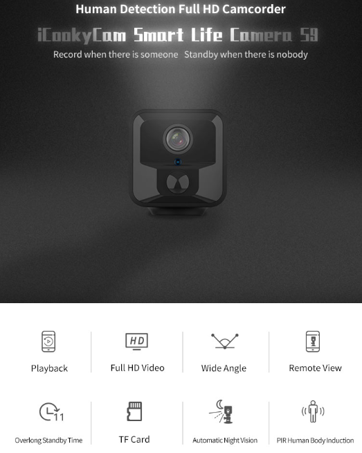 мини WiFi  камера CAMSOY S9 PIR в наличии в Украине!